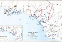 Cartina dello sbarco americano in Sicilia